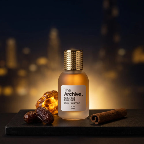 Impression of Amber Oud Dubai Night by Al Haramain - The Archive Fragrances